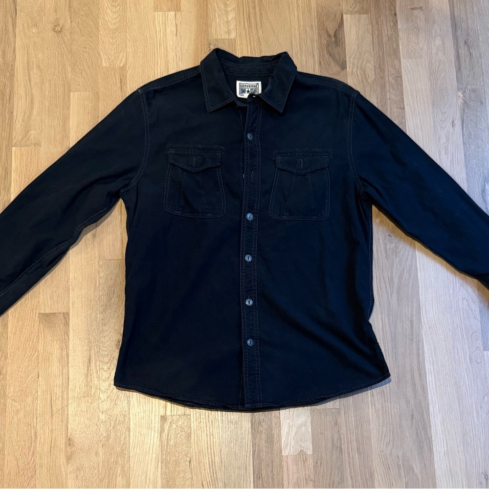 Converse Black Casual Button Down Shirt
